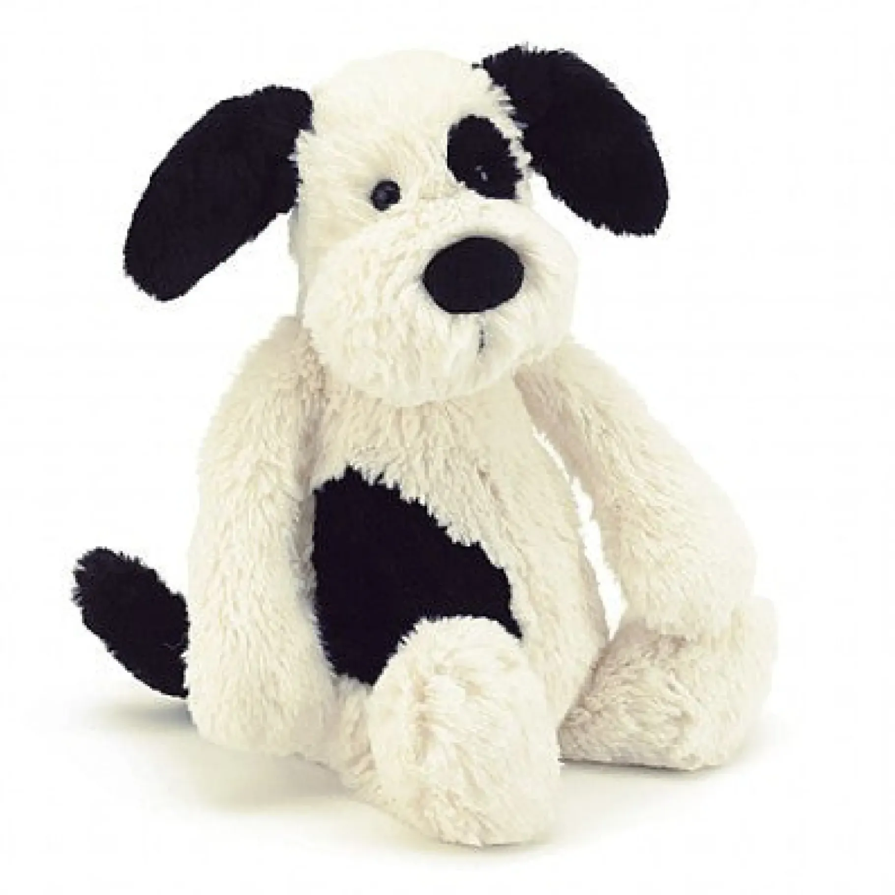 Jellycat Bashful Black And Cream Puppy Small